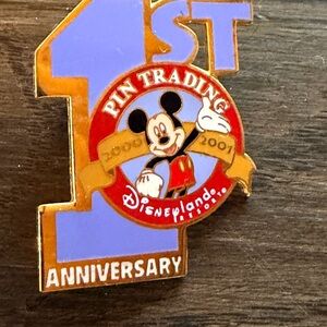 Disney 1st Anniversary Pin Trading Disneyland Resort Mickey Pin